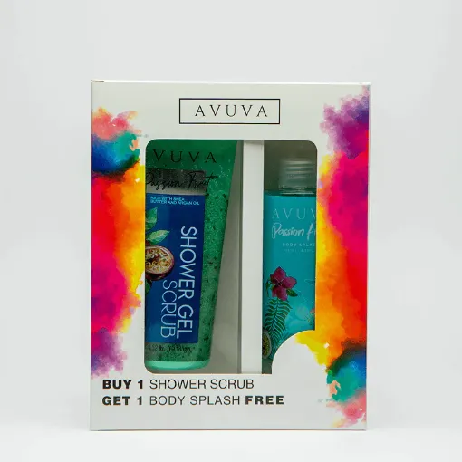 Picture of Avuva Shower Scrub 185 gm & Body Splash 253 ml Passion Fruit