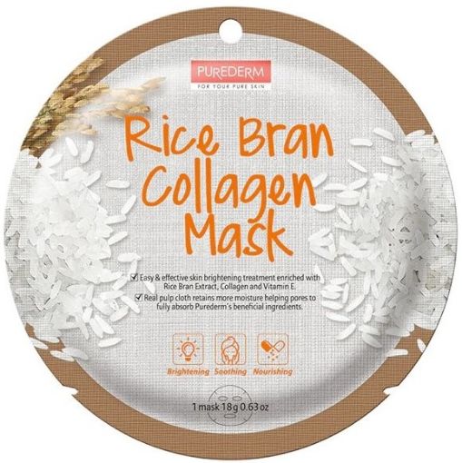 Purederm Rice Bran Collagen Mask - 1 Piece