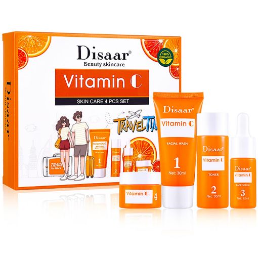 Disaar Beauty Vitamin C Organic Orange Extract Skin Care Set - 4Pcs