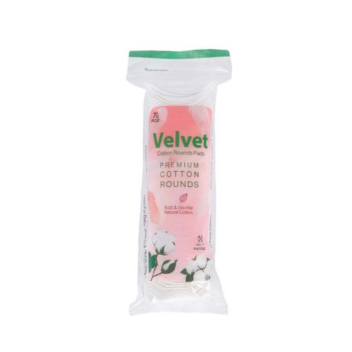 Velvet Premium Cotton Rounds 70 Pcs