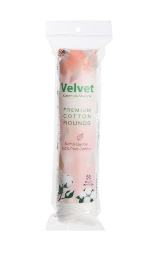 Velvet Premium Cotton Rounds 100 Pcs